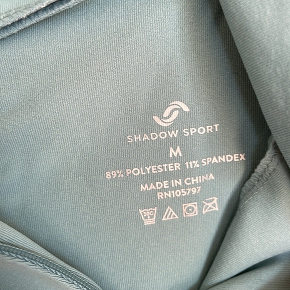 NEW! Shadow Sport Fitted Mock-Neck Zip Front Athletic Jacket, Lt Blue. XL and 1X - Picture 7 of 14